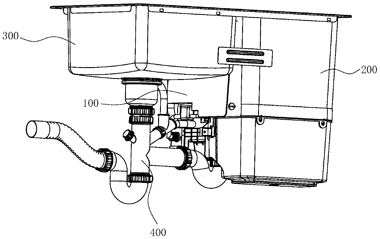 Overflow, exhaust and soft water integrated module