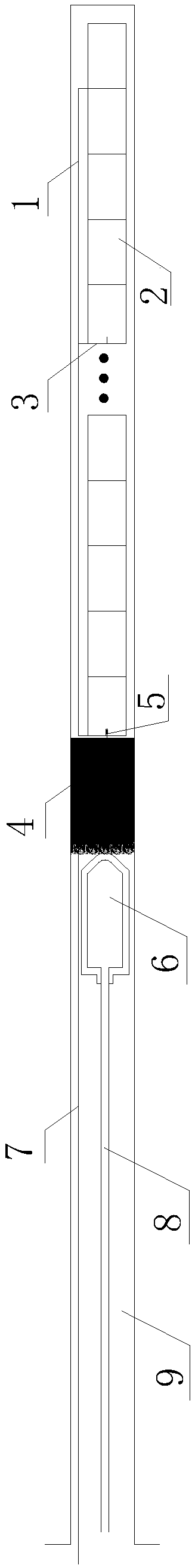 Powder charging hole sealing method applied to top plate deep hole pre-splitting blasting