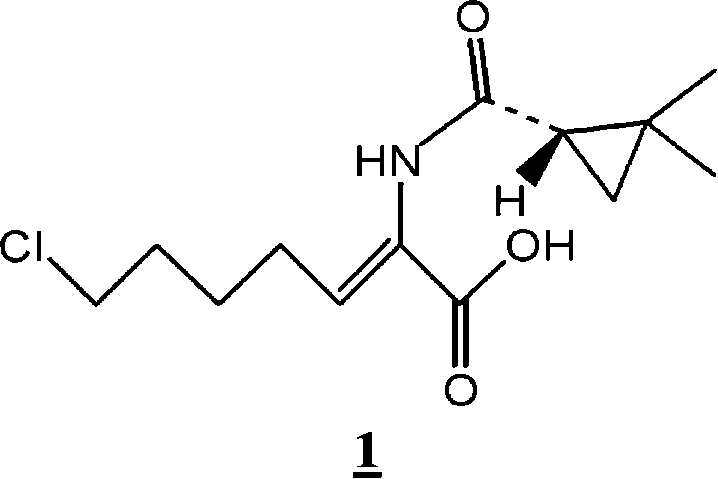 Preparation method for (Z)-7-chloro-((S)-2,2-dimethylcyclopropanecarboxamido)-2-heptenoic acid