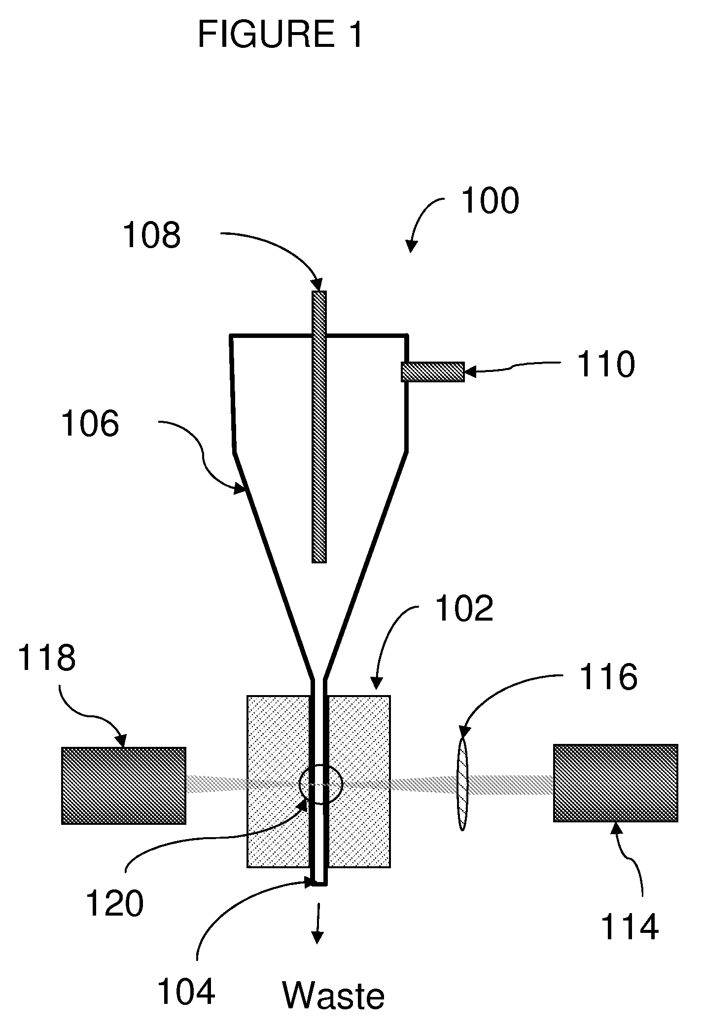 Cuvette for flow-type particle analyzer