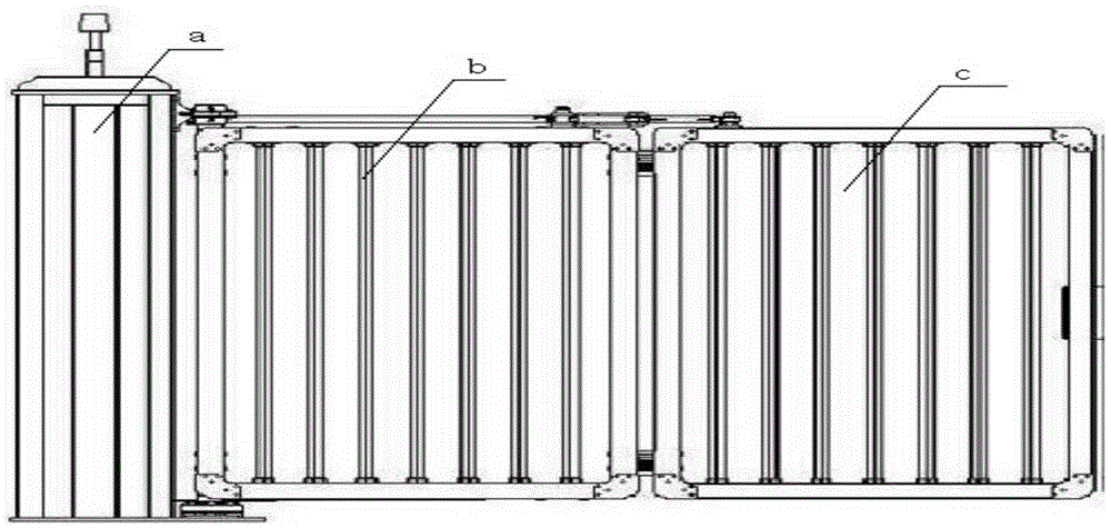 Suspension folding door with double linkage rod linkage mechanism