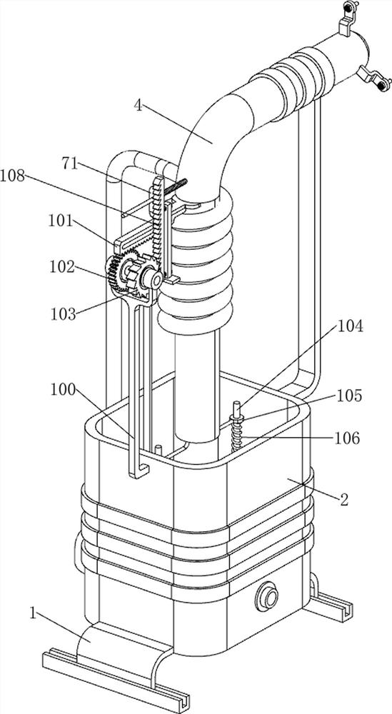 A boiler water cooling recovery device