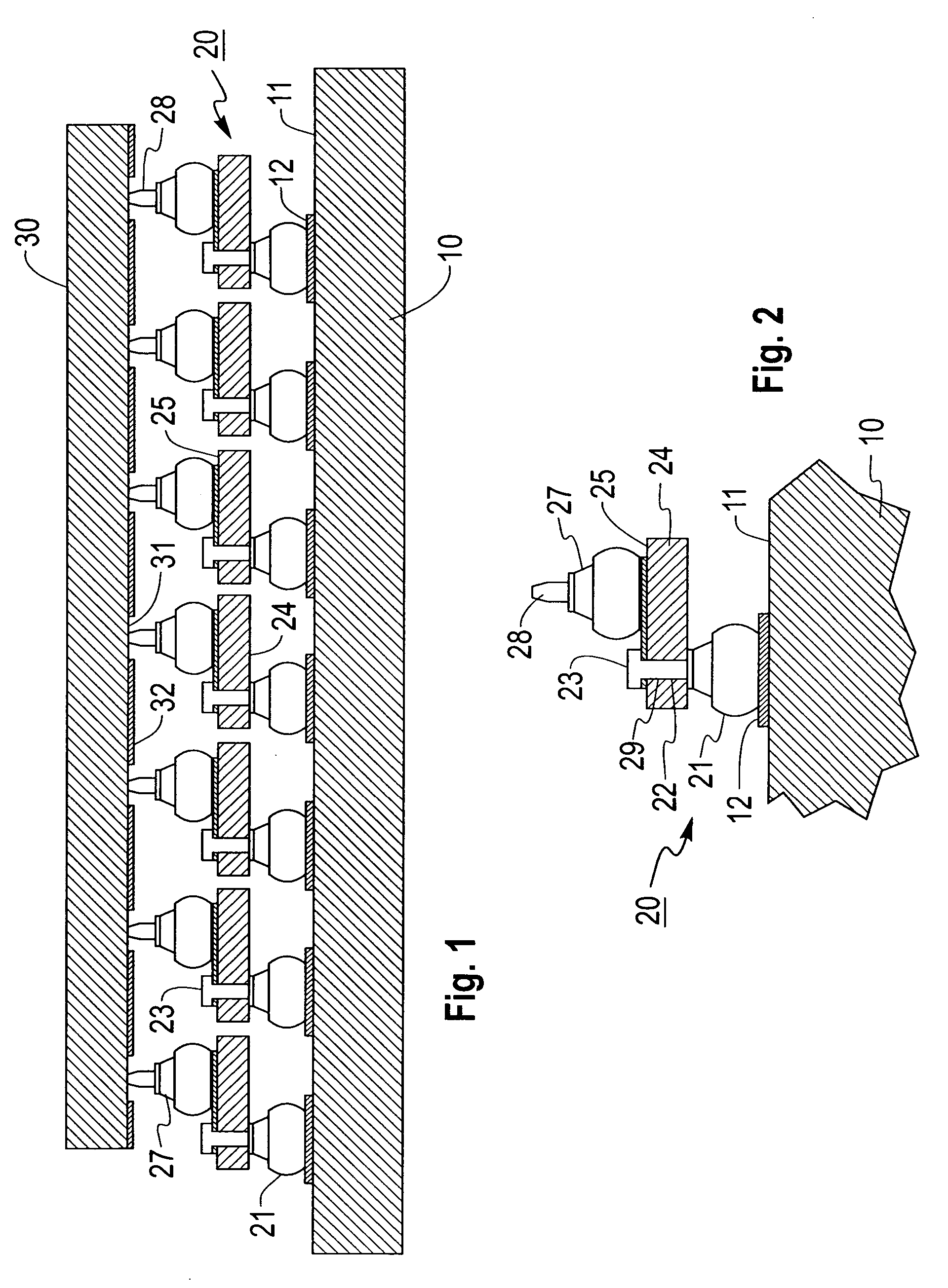 High density cantilevered probe for electronic devices