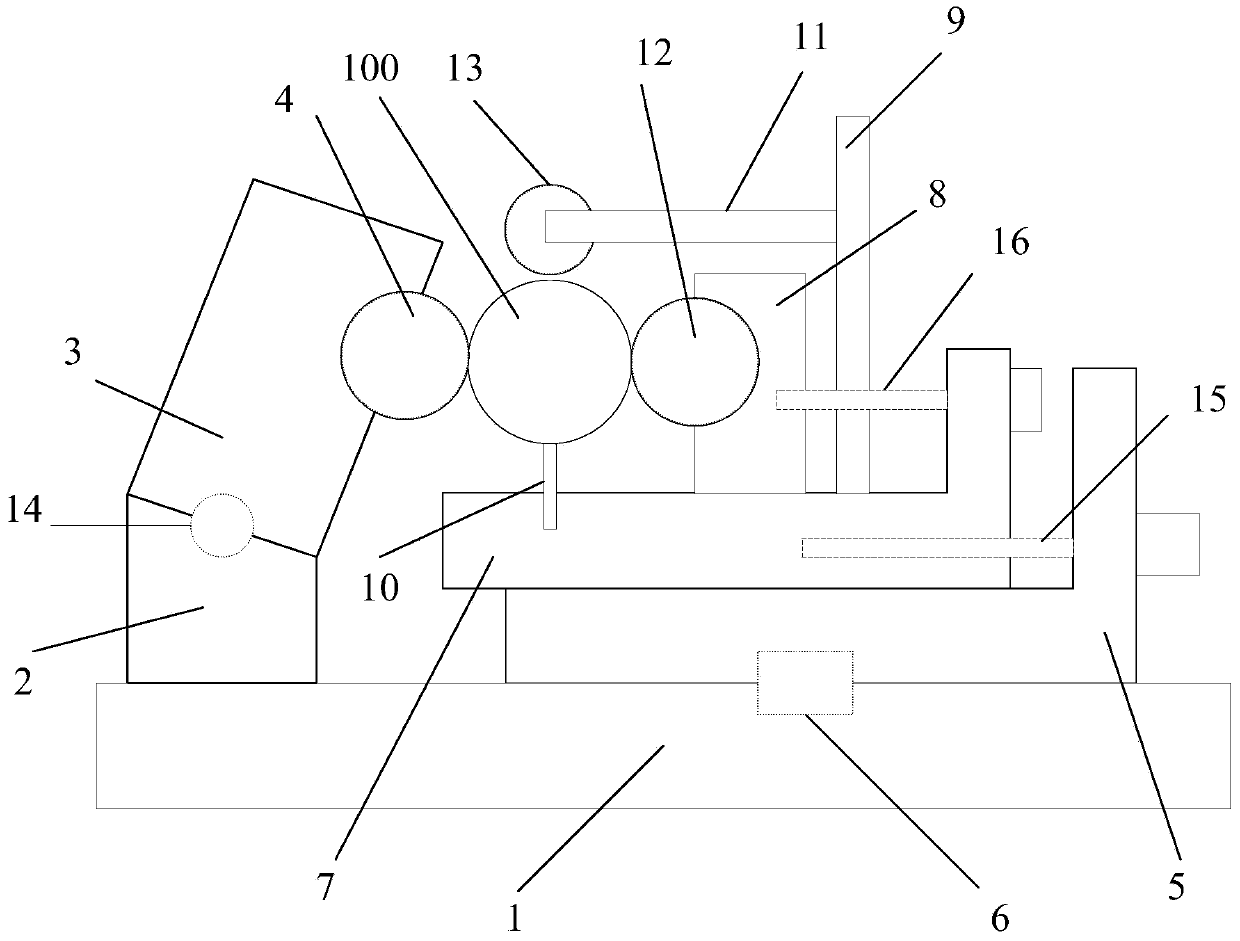 Press-down type centerless grinding machine