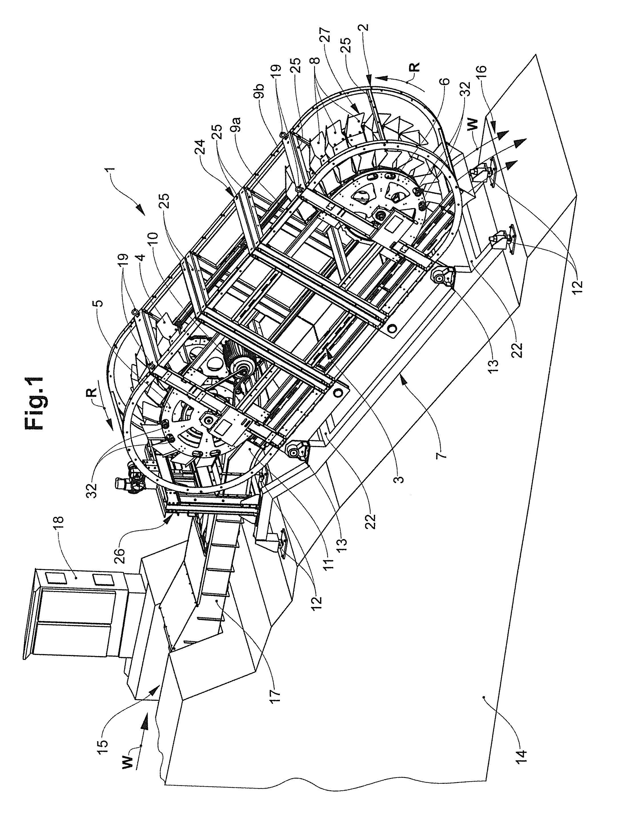 Device for tapping electrical energy from hydropower