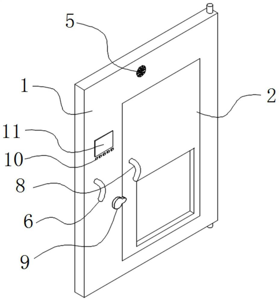 Fireproof door monitoring device with voice guide reminding function
