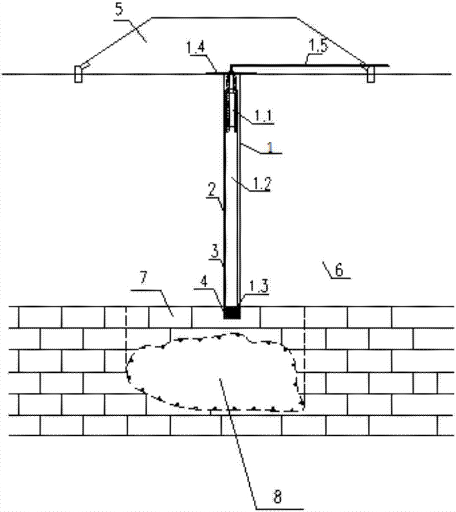A monitoring device for subsidence and deformation of railway subgrade foundation in karst area and goaf area
