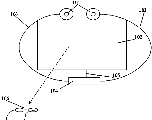 Device for realizing 3D (three-dimensional) simulation game