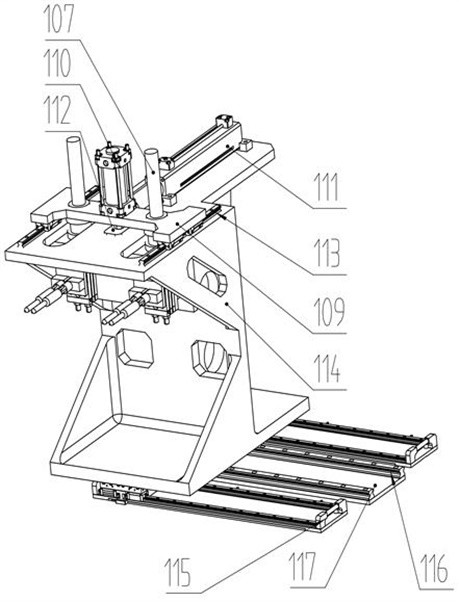 Production equipment for guardrail crawling ladder