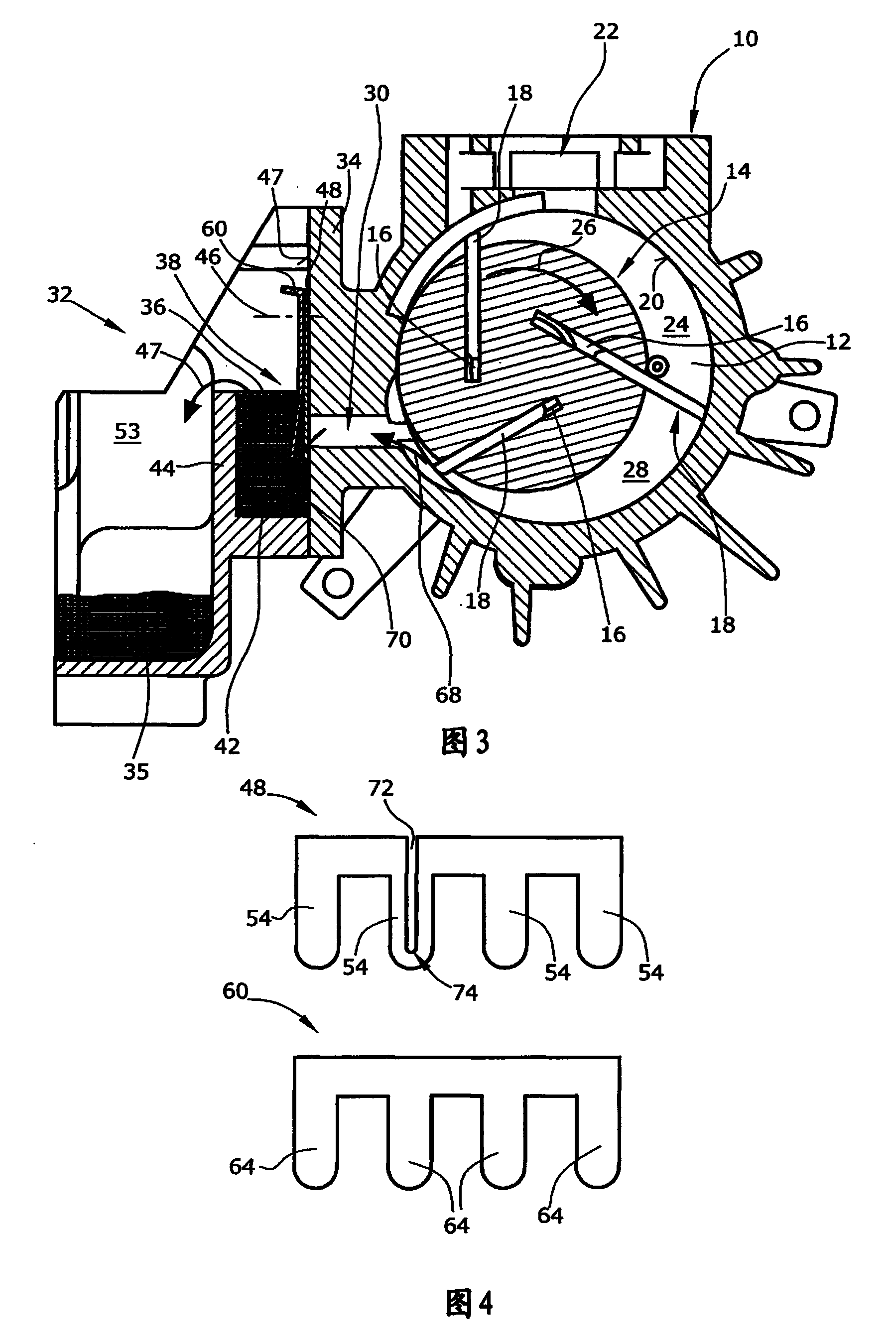Vacuum-type rotary slide pump