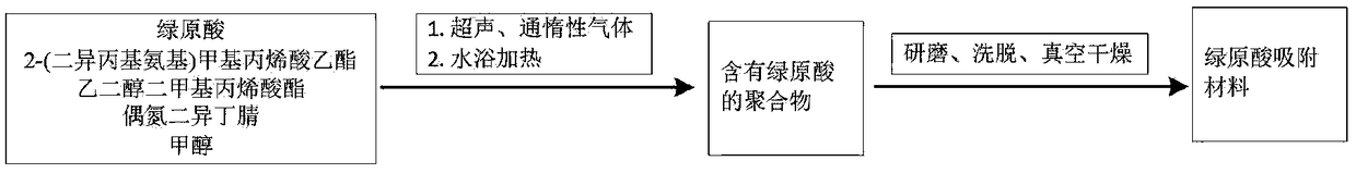 Preparation method of chlorogenic acid adsorption material