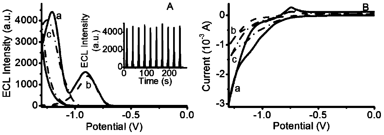 Disposable nano-electrochemiluminescence two-component immunosensor and preparation method thereof