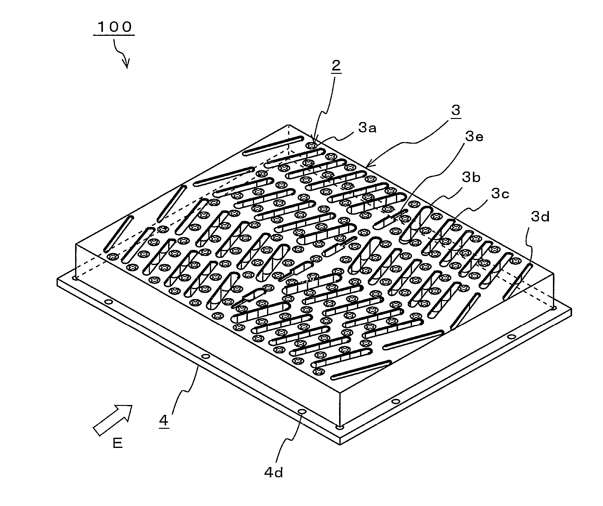 Gas-blowing-hole array structure and soldering apparatus