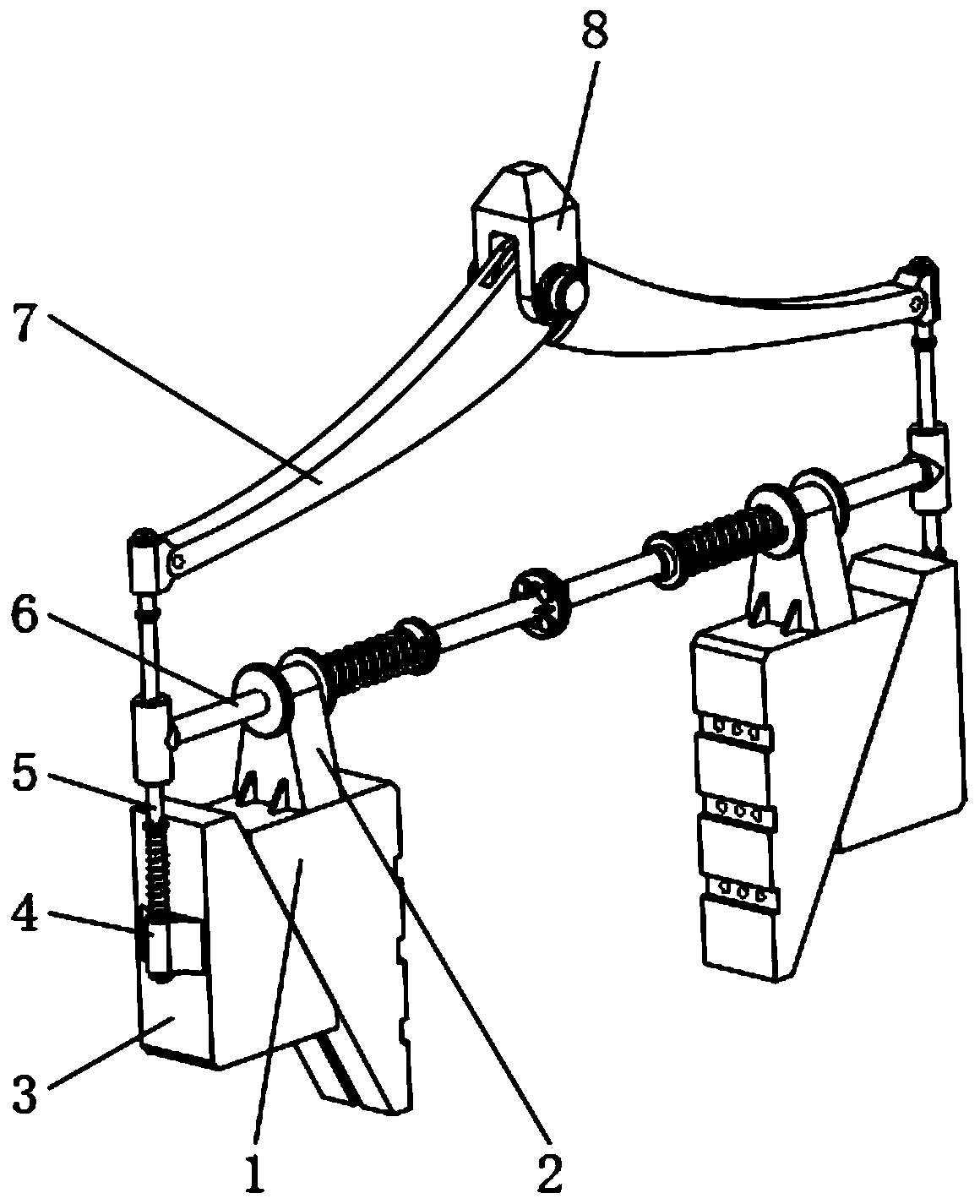 Clamping gripper mechanism based on logistics transportation loading and unloading