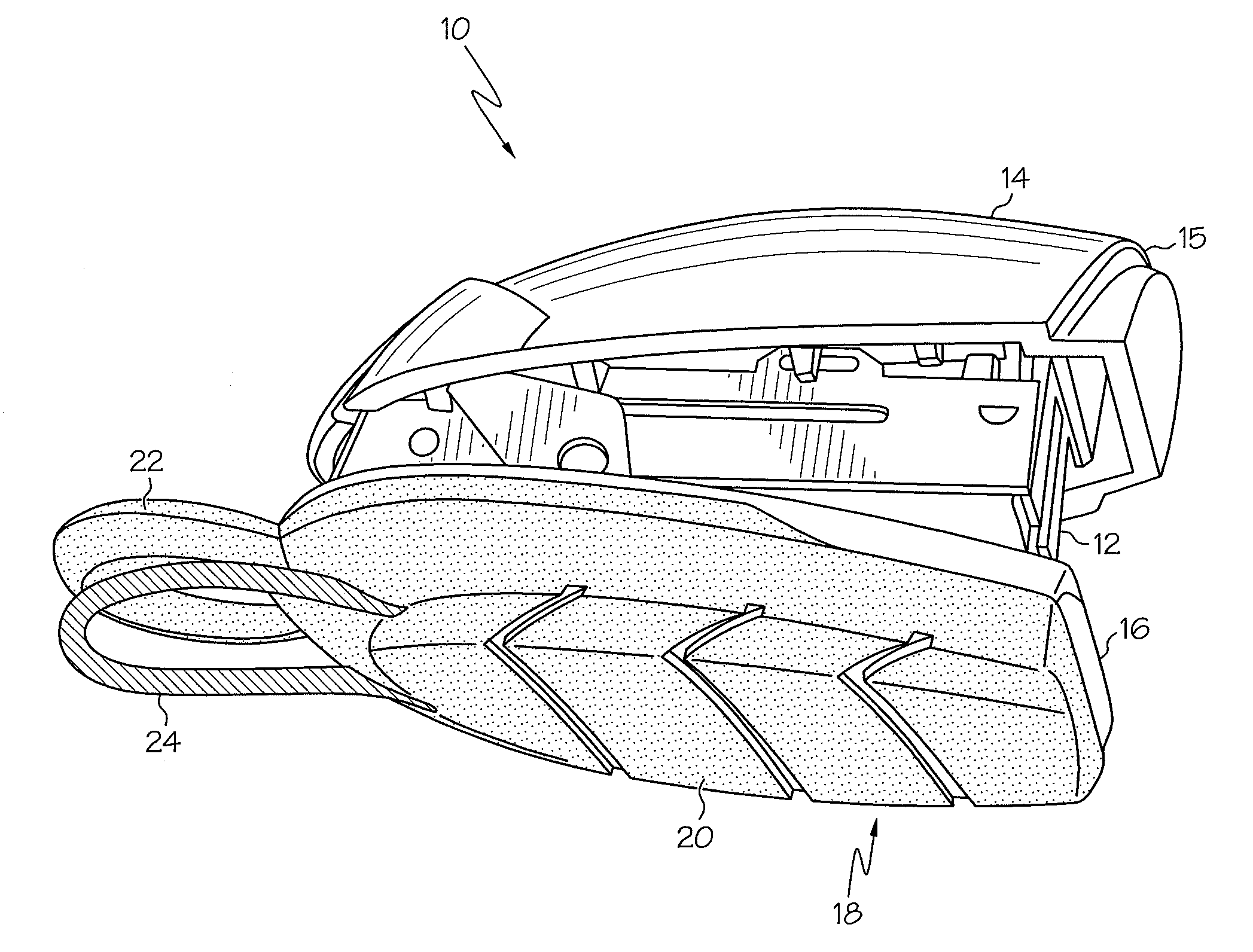 Mini-stapler with elastic band