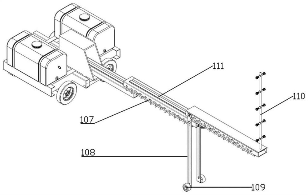 A telescopic mechanism greenhouse sprayer