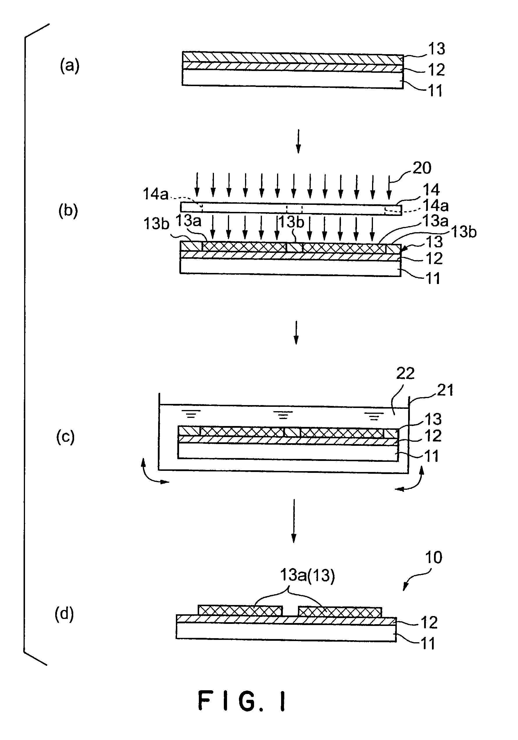 Method of producing optical element by patterning liquid crystal films