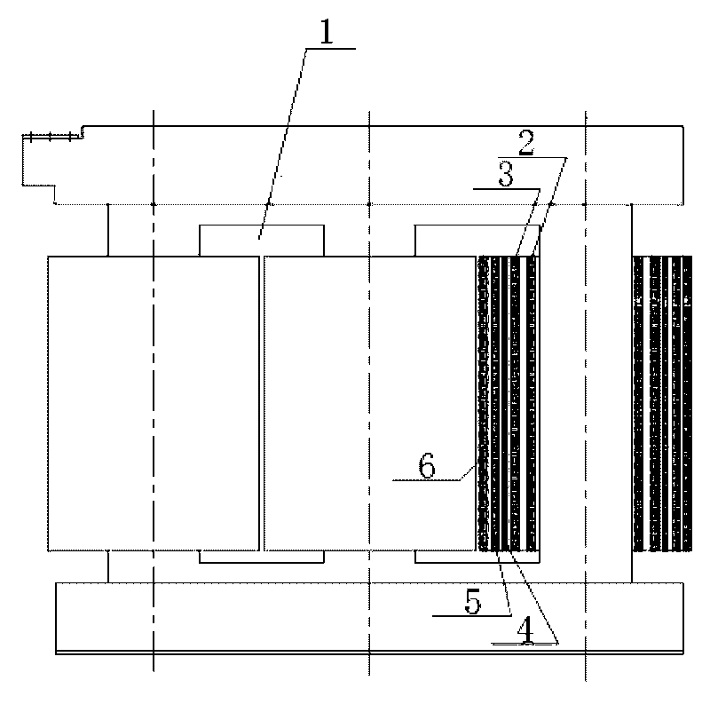 Arrangement structure for transformer with split windings