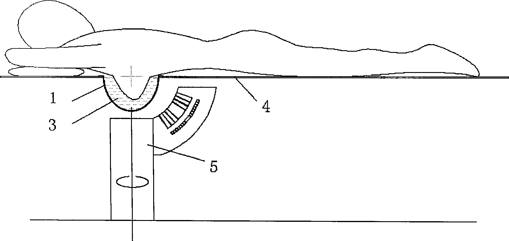 Glandula mammaria positioning device
