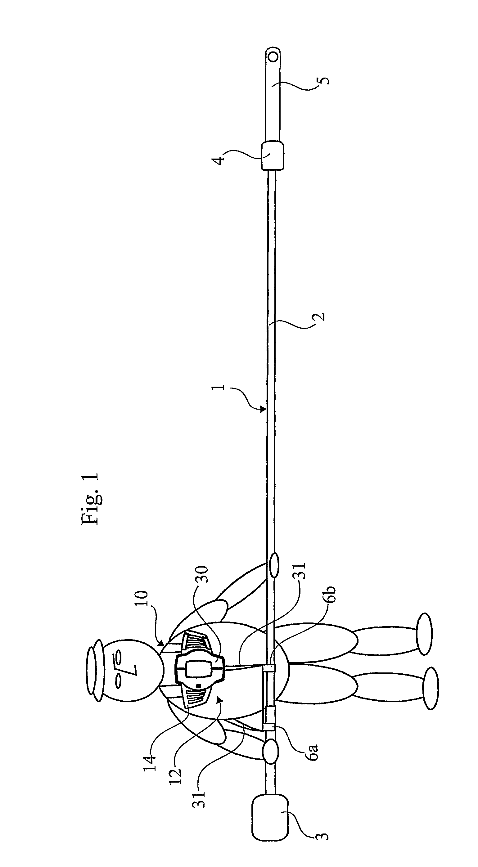 Harness for power tool having a pole
