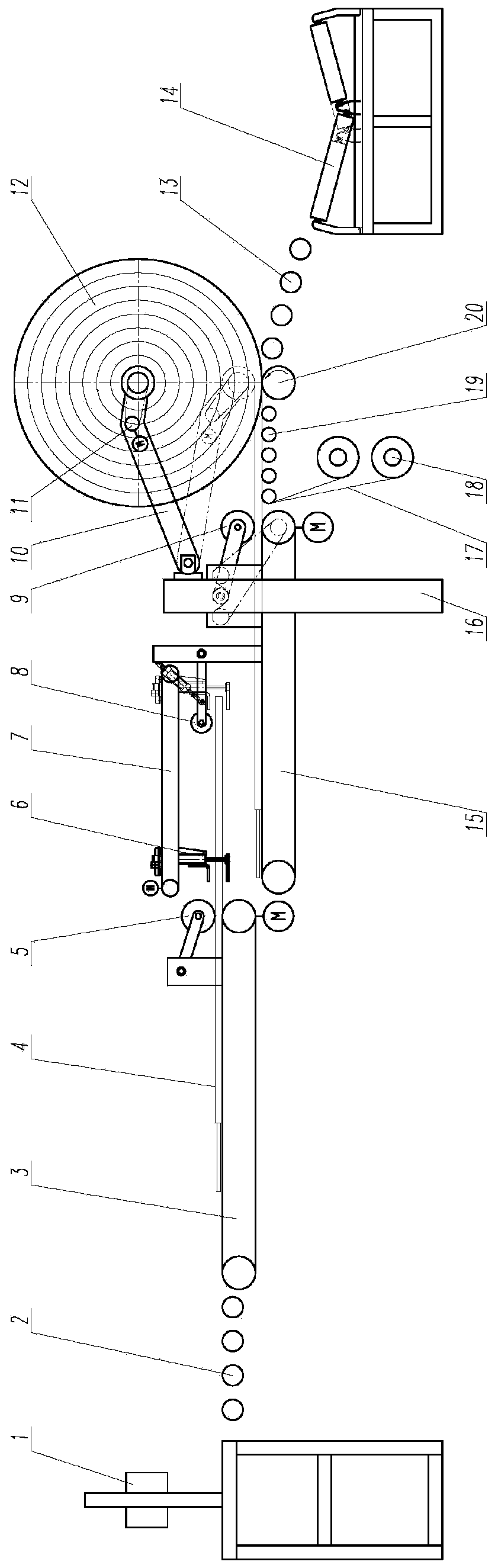 Automatic rolling device for powder ton bags