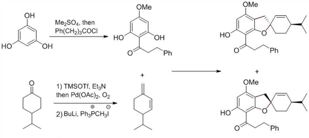 A kind of preparation method of spirobenzofuran compound