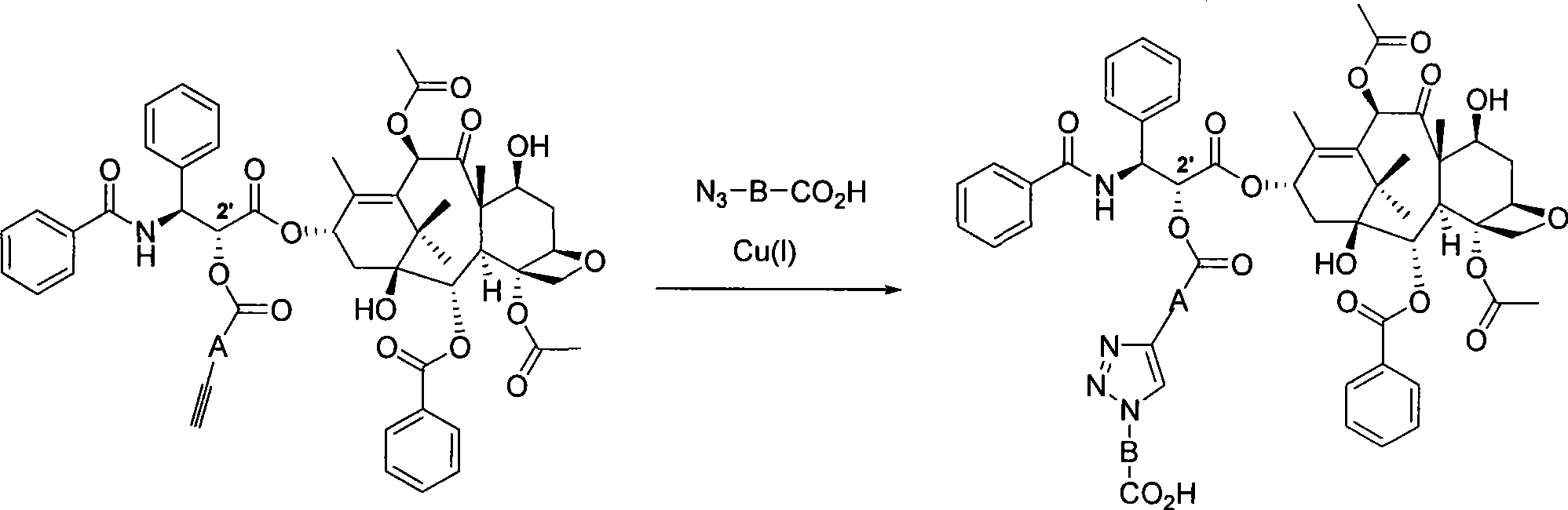 Water-soluble paclitaxel ester compounds containing 1,2,3-triazole and preparation method