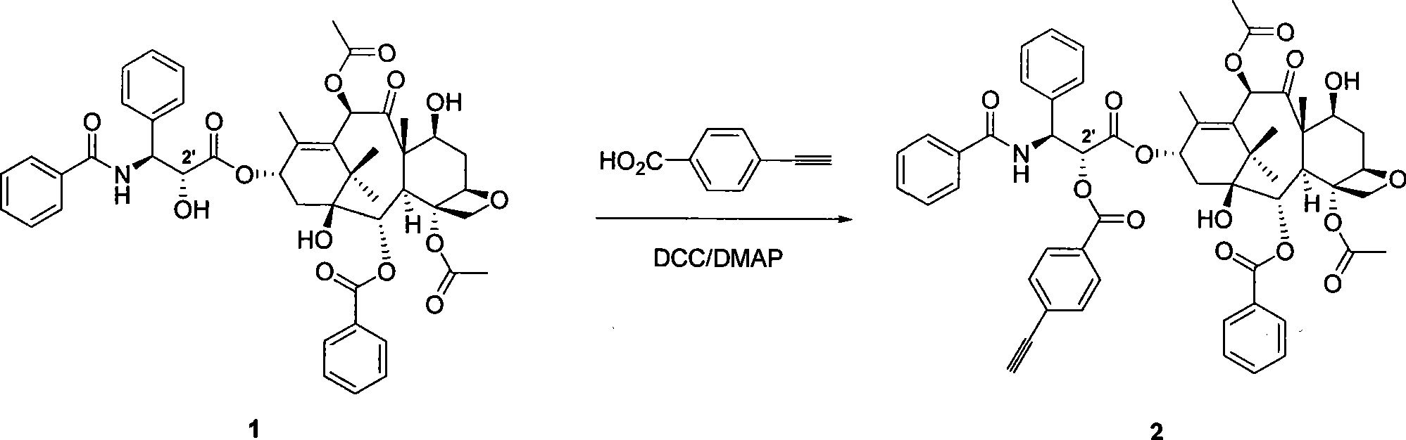 Water-soluble paclitaxel ester compounds containing 1,2,3-triazole and preparation method