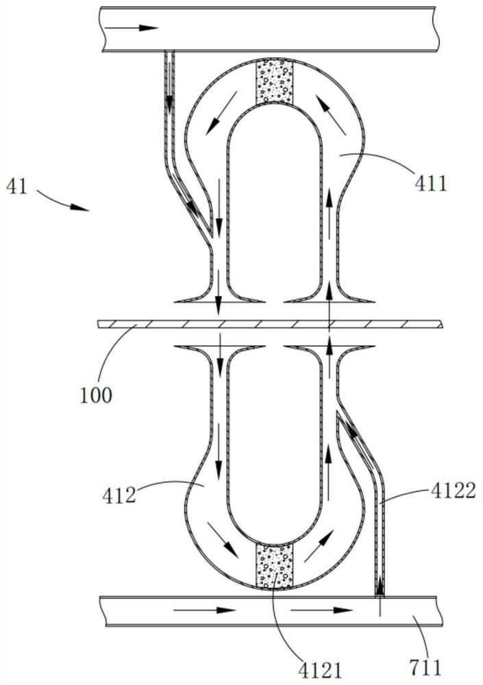 Post-processing treatment device for environment-friendly fabric and method for drying environment-friendly fabric through post-processing treatment device