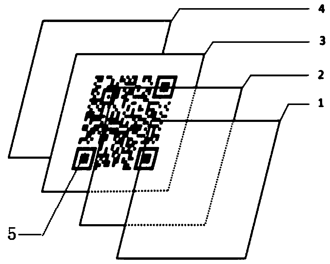 Multifunctional food packaging tag, preparation method and application thereof