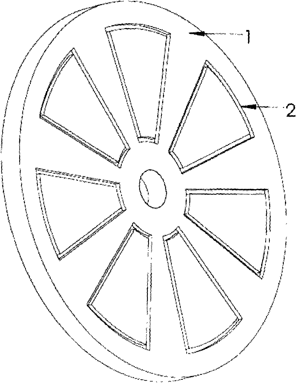 Large braking torque eddy current retarder rotor