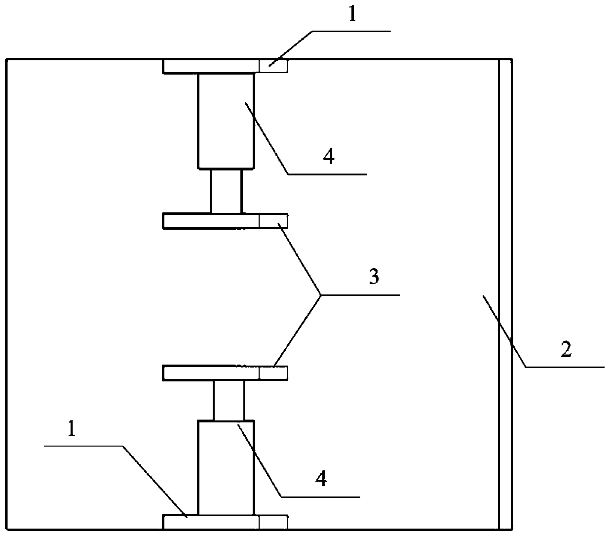 Device and method for installing a movable slanted column