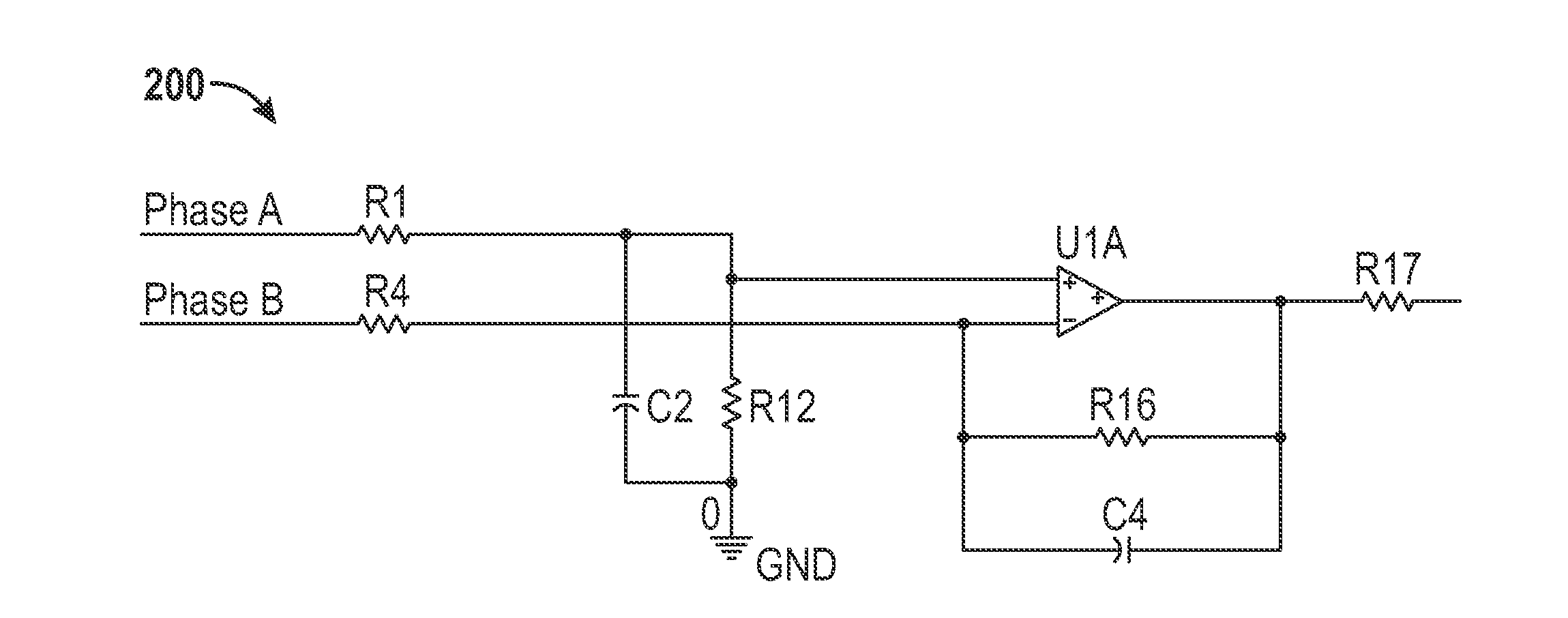 Frequency phase detection three phase system