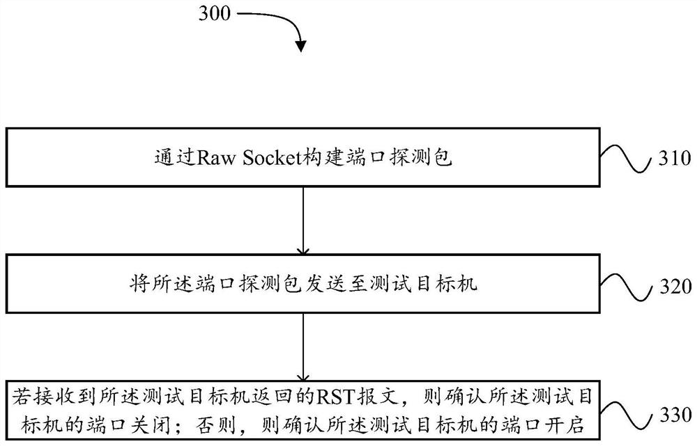 Raw Socket-based port detection method and device