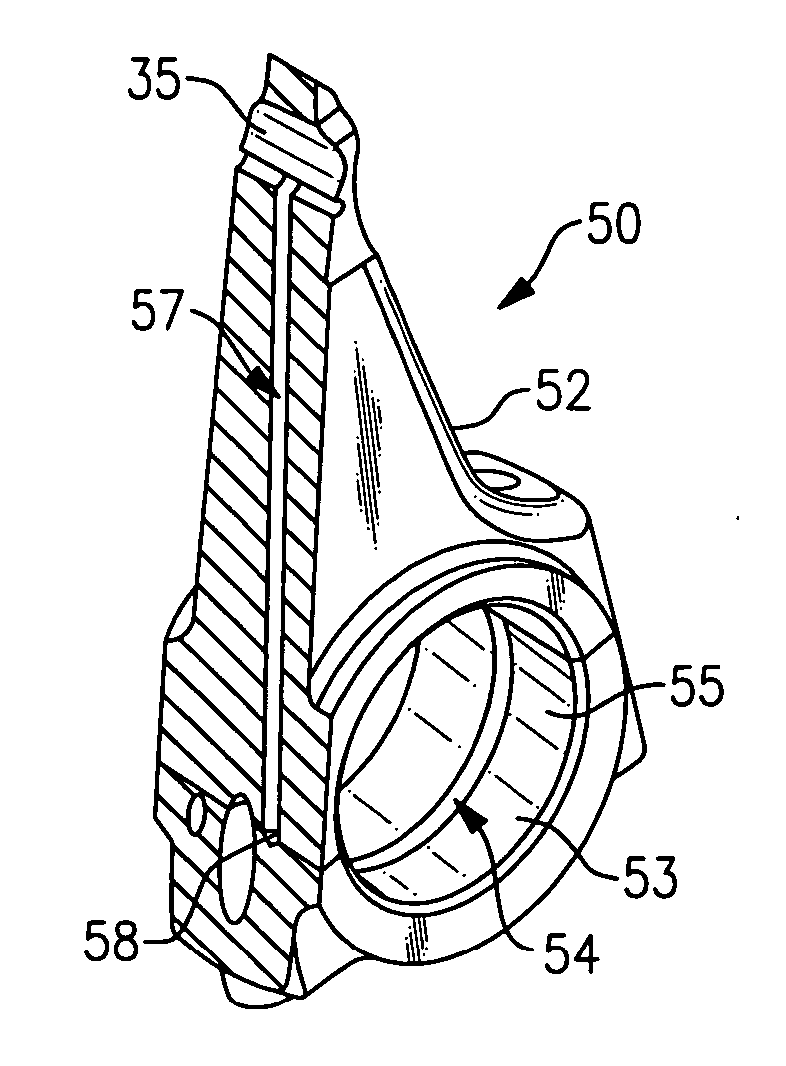 Compressor connecting rod bearing design