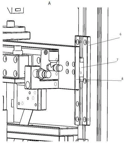 Film cutting device with rodless cylinder