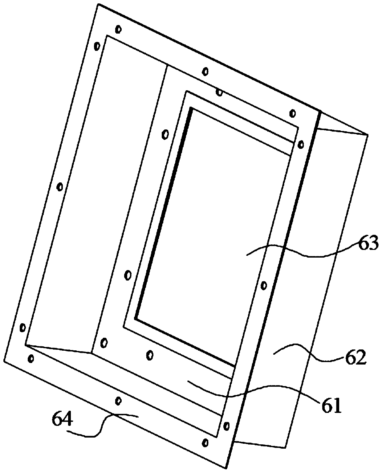 Military electromagnetic shielding ventilation device provided with open fixed louver