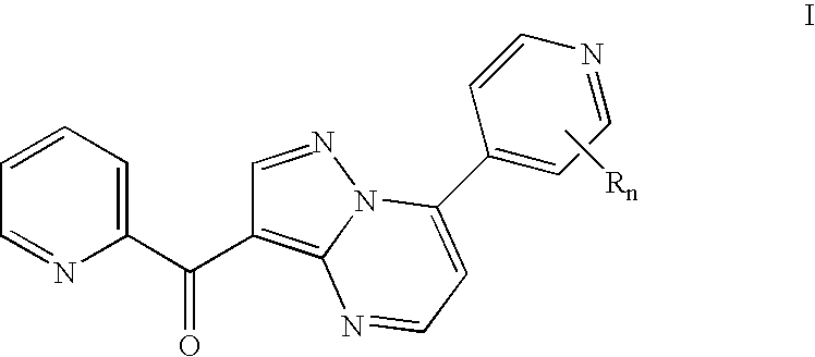 2-Pyridinyl[7-(substituted-pyridin-4-yl)pyrazolo[1,5-a]pyrimidin-3-yl]methanones