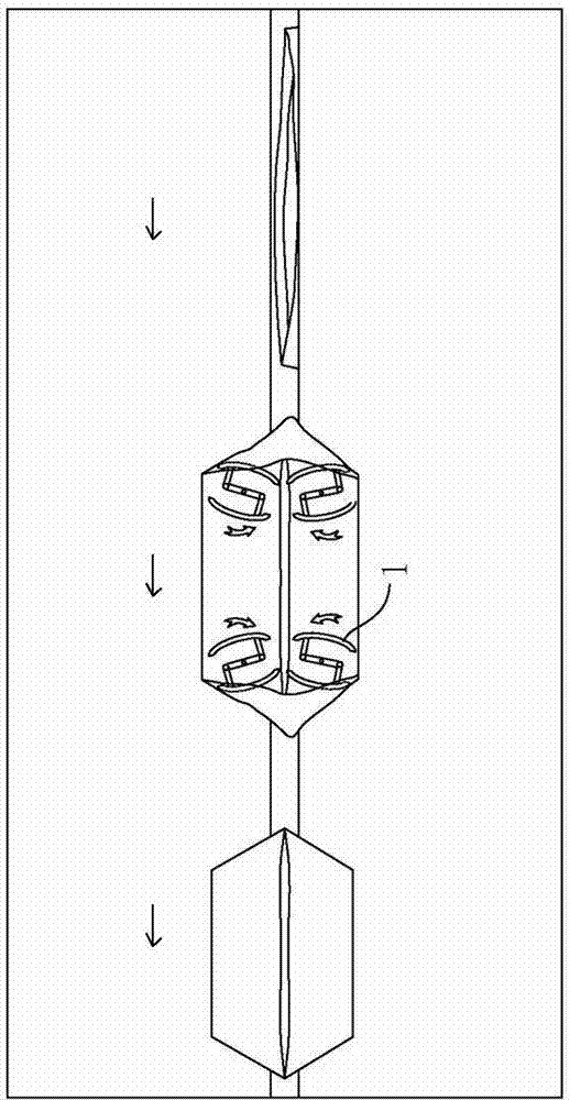 Paper bag creasing machine and tubular bag opening device thereof