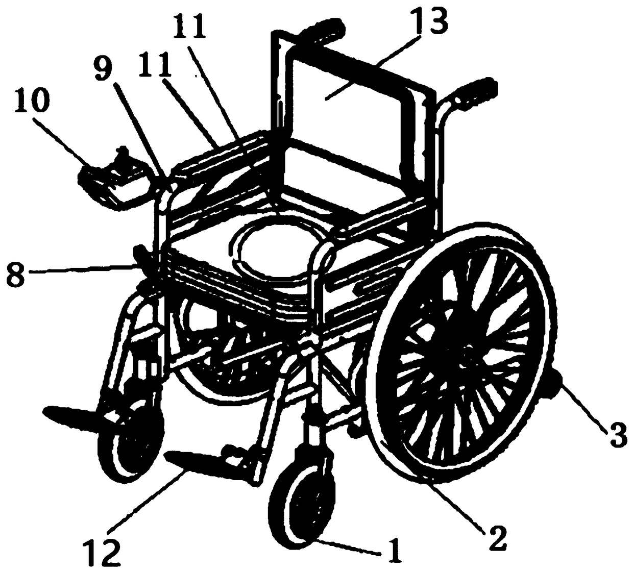 Easy-to-operate, safe and reliable electric wheelchair with massage pad