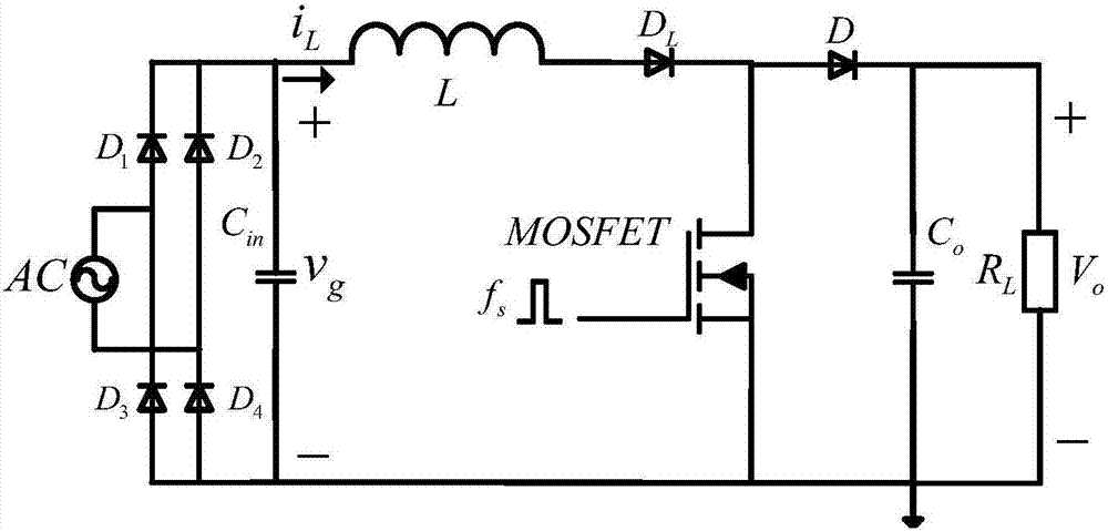 Discontinuous mode PFC converter with low-input current harmonic waves