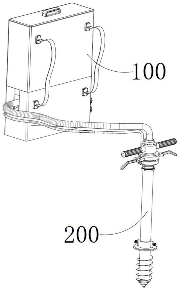 Single-plant fixed-point fertilizer burying machine for tea tree planting