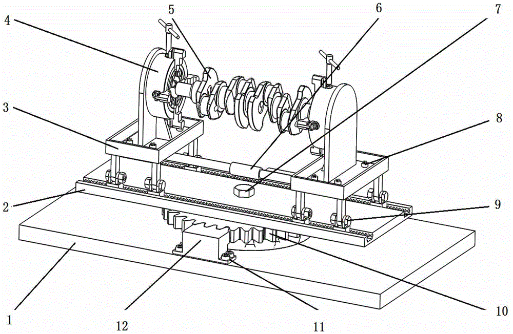 Angle-adjustable crankshaft oil hole drilling clamp