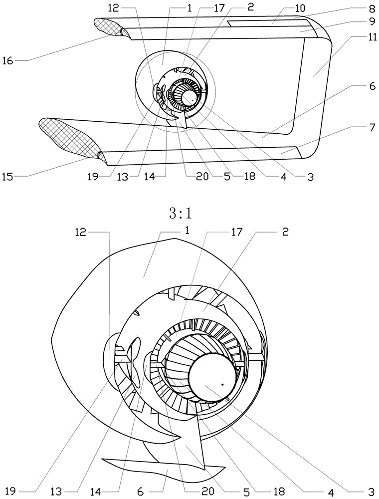 Jet-propelled flap lift augmentation joined wing system and aircraft thereof