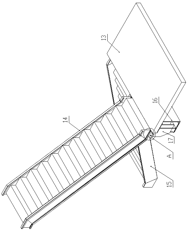 Anti-seismic assembled stair supported by sliding connection between upper end and lower end