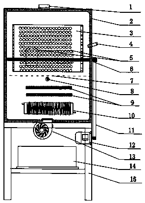 Microwave and electric heating combination-type coffee roasting device