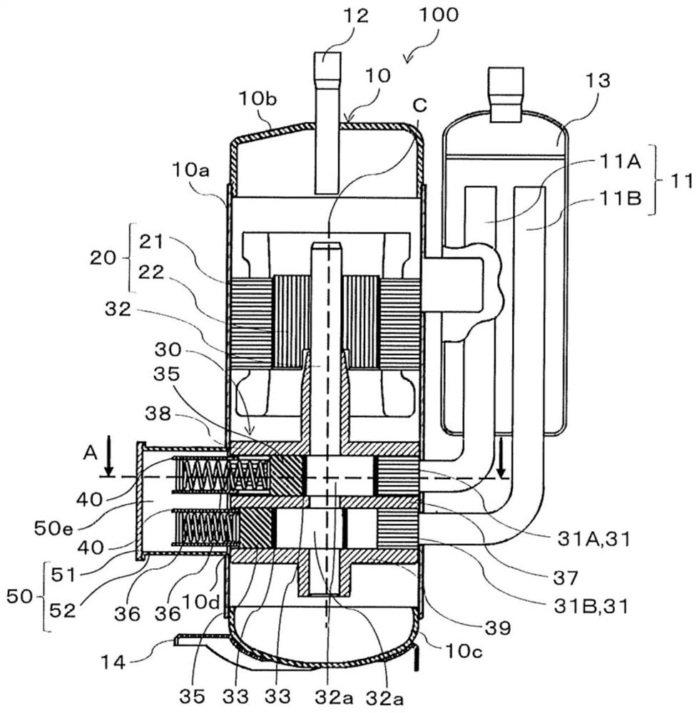 Hermetically sealed compressor, refrigeration cycle device, and method for manufacturing hermetically sealed compressor