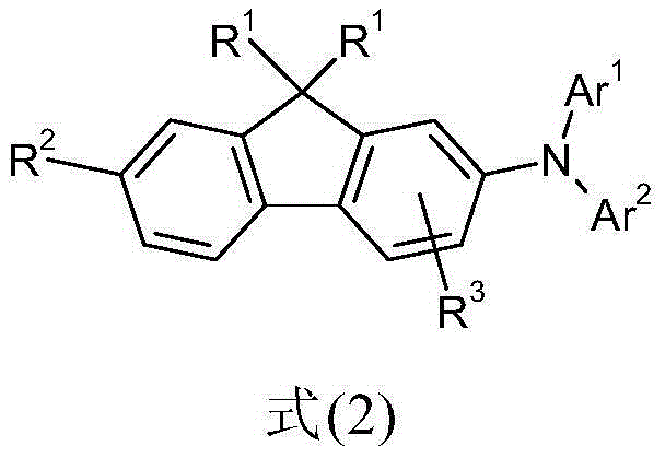 Derivatives of 2-diarylaminofluorene and organic electronic compounds containing them