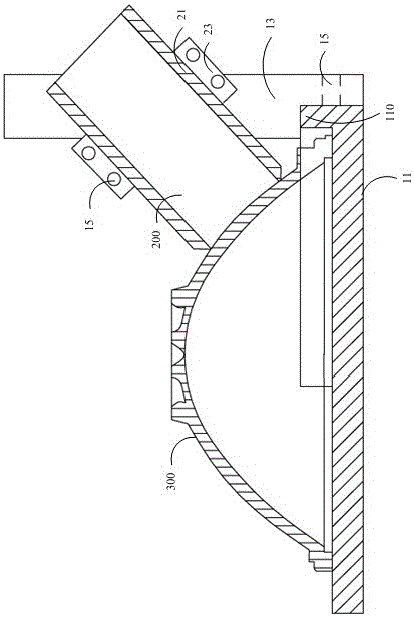 Cone film thickness testing device and manufacturing method thereof