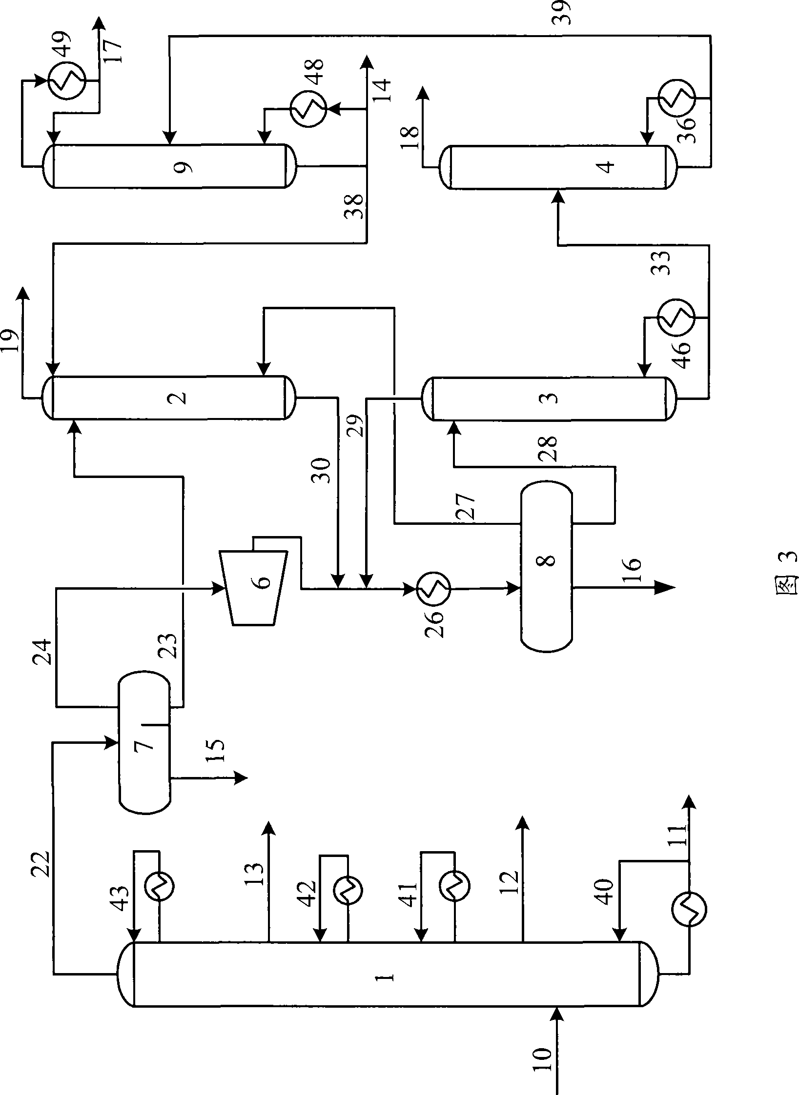 Catalytic cracking oil and gas separation method